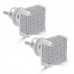 0.75 ct Round Cut Cubic Zirconia Stud Earrings in Screw Back